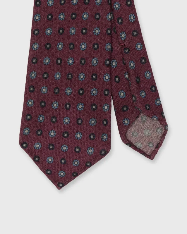 Flannel Print Tie in Mulberry/Sky/Navy Foulard sold by Mashburn