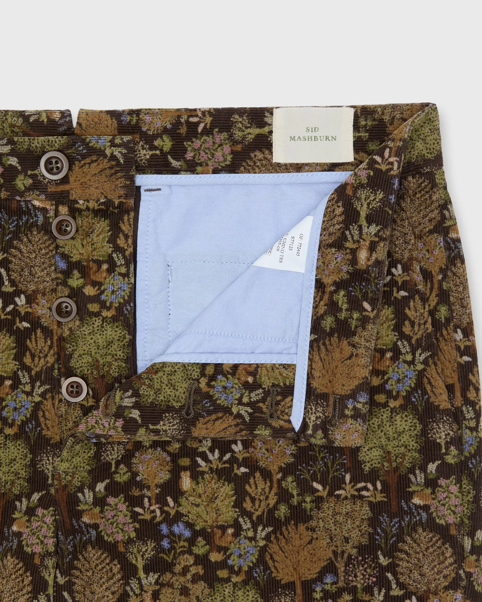 Field Pant in Brown/Multi Woodland Print Corduroy sold by Mashburn product image thumbnail 3
