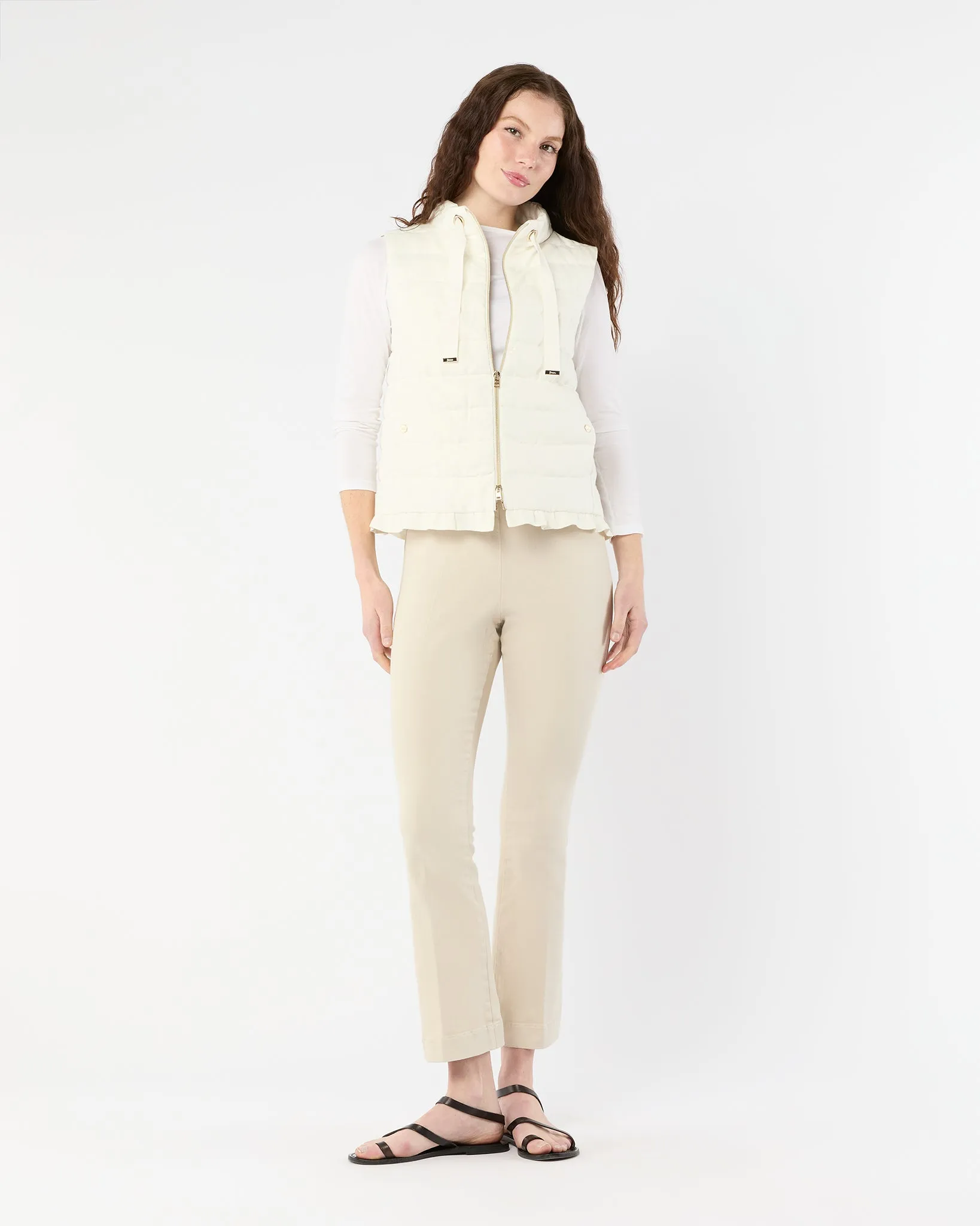 Linen Quilted Vest in White sold by Mashburn product image thumbnail 3