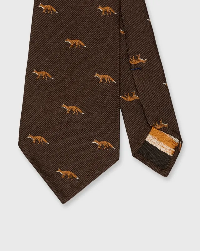 Silk Club Tie in Chocolate Fox sold by Mashburn