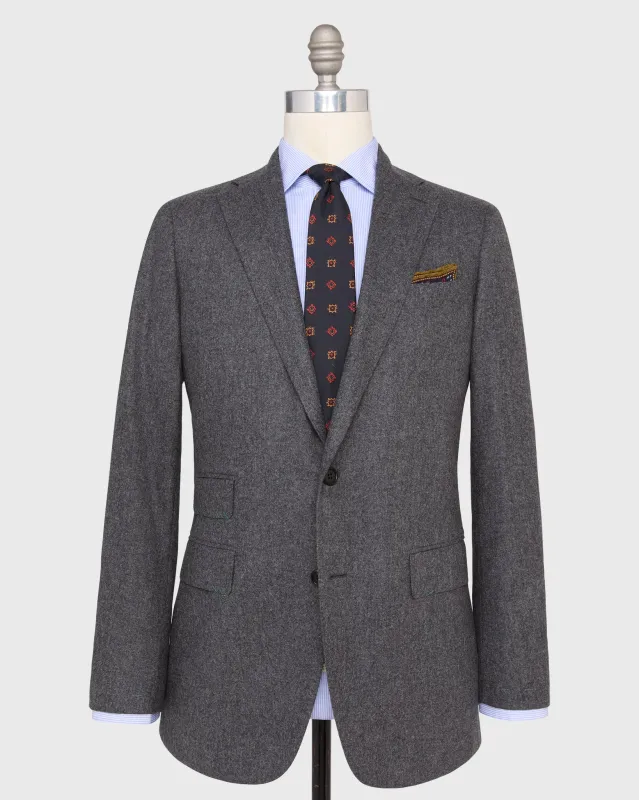 Kincaid No. 3 Suit in Mid-Grey Flannel sold by Mashburn
