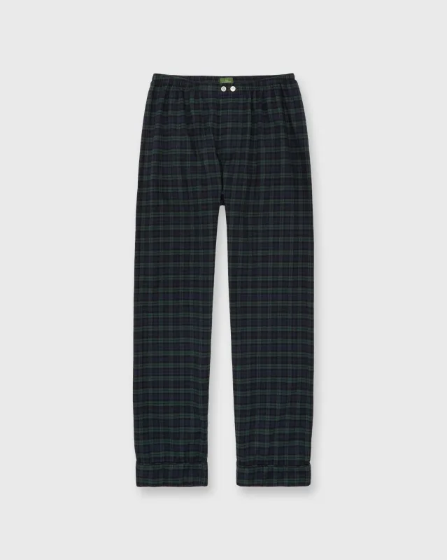 Pajama Pant in Blackwatch Tartan Flannel sold by Mashburn