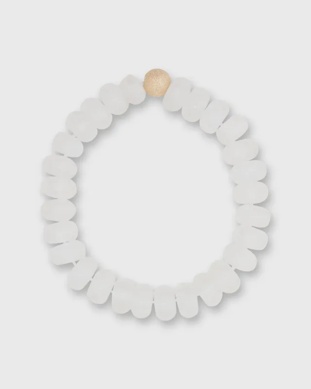 Semi Precious Beaded Bracelet in Clear Quartz Monochrome sold by Mashburn
