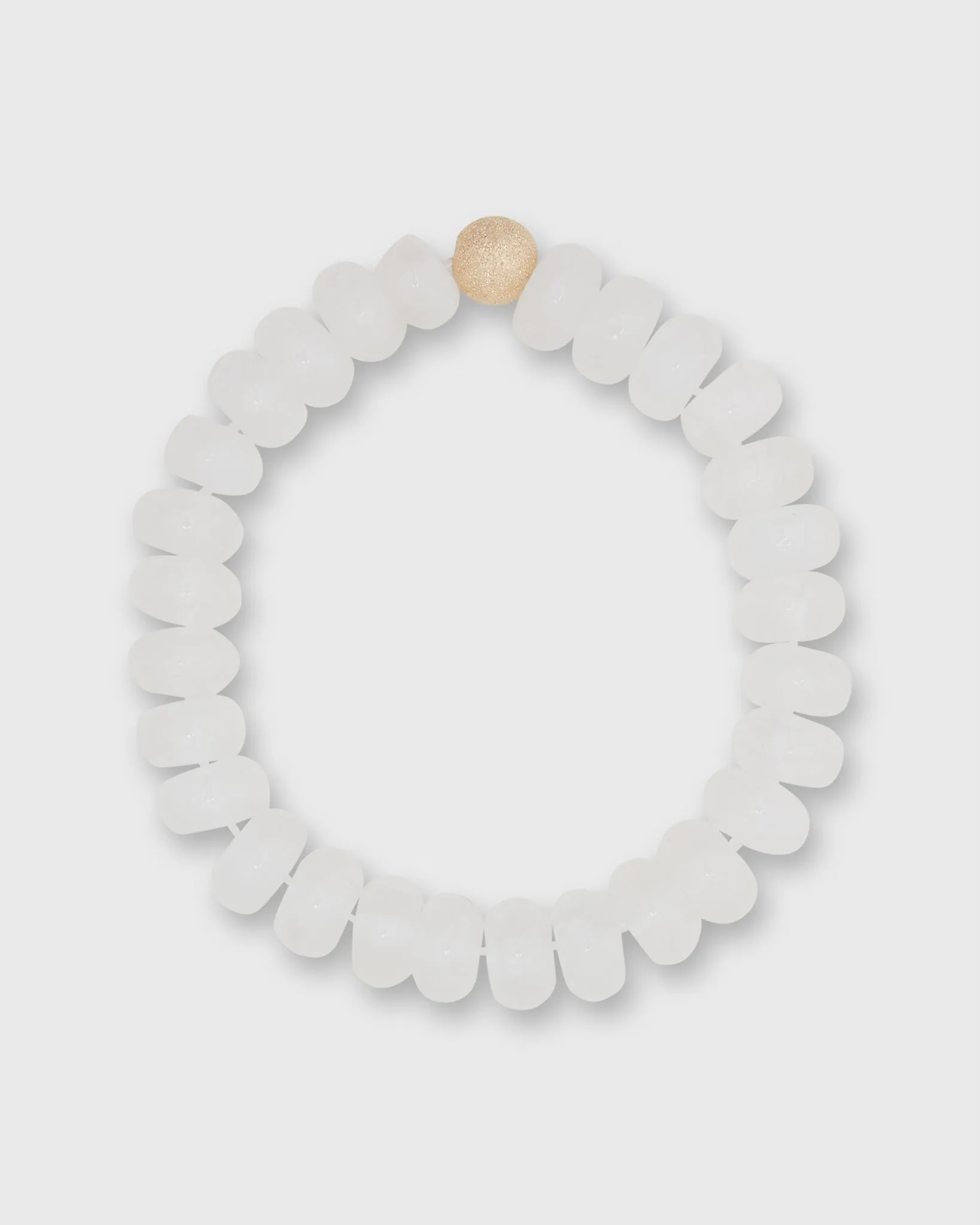 Semi Precious Beaded Bracelet in Clear Quartz Monochrome sold by Mashburn
