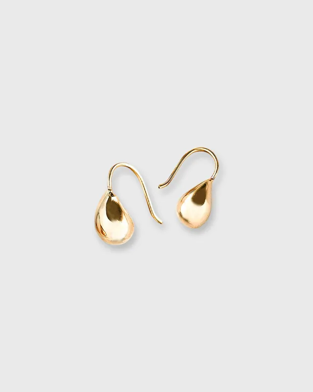 Teardrop Bead Hook Earrings in Gold-Plated Brass sold by Mashburn
