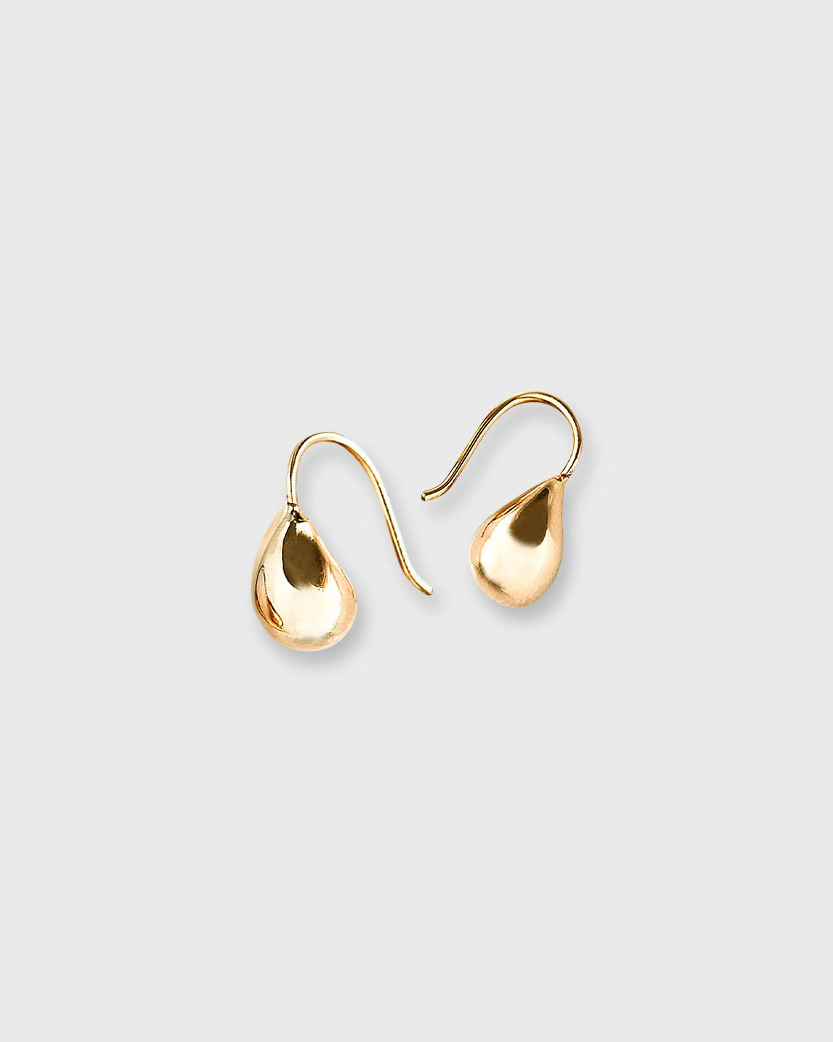 Teardrop Bead Hook Earrings in Gold-Plated Brass sold by Mashburn