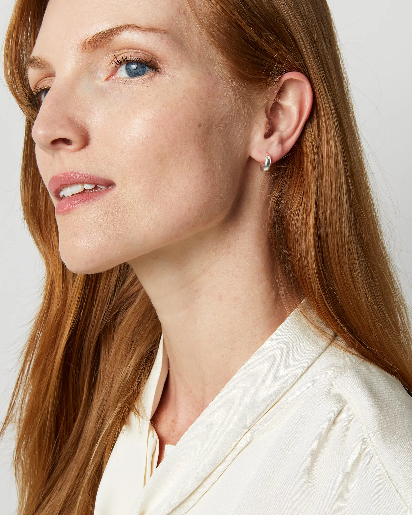 Small Hoop Earrings in Silver sold by Mashburn product image thumbnail 2