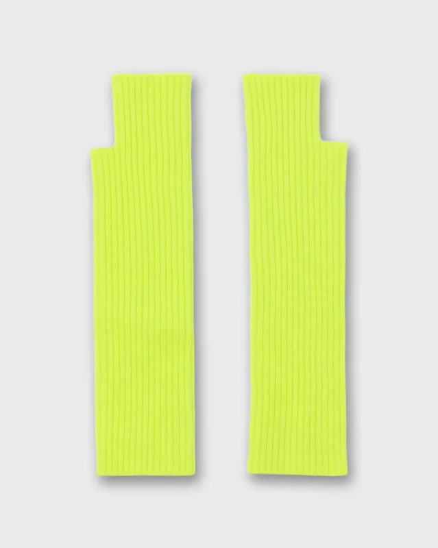 Cashmere Wristwarmer in Neon Yellow sold by Mashburn