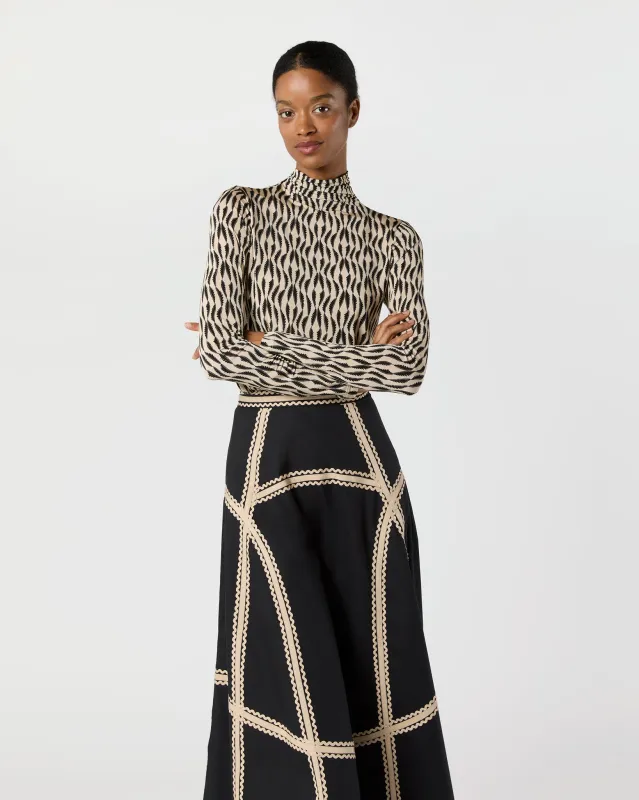 Aurelia Turtleneck in Silhouette sold by Mashburn