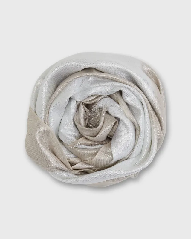 Metallic Fringed Scarf in Natural sold by Mashburn