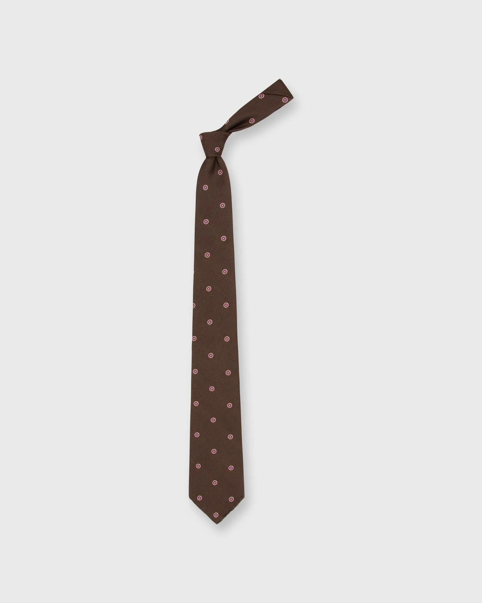 Silk Club Tie in Brown Bullseye sold by Mashburn product image thumbnail 2