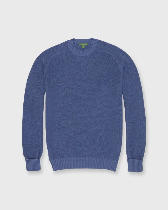 Lightweight Beach Crewneck Sweater in Heathered Ink Cotton/Linen made by Sid Mashburn