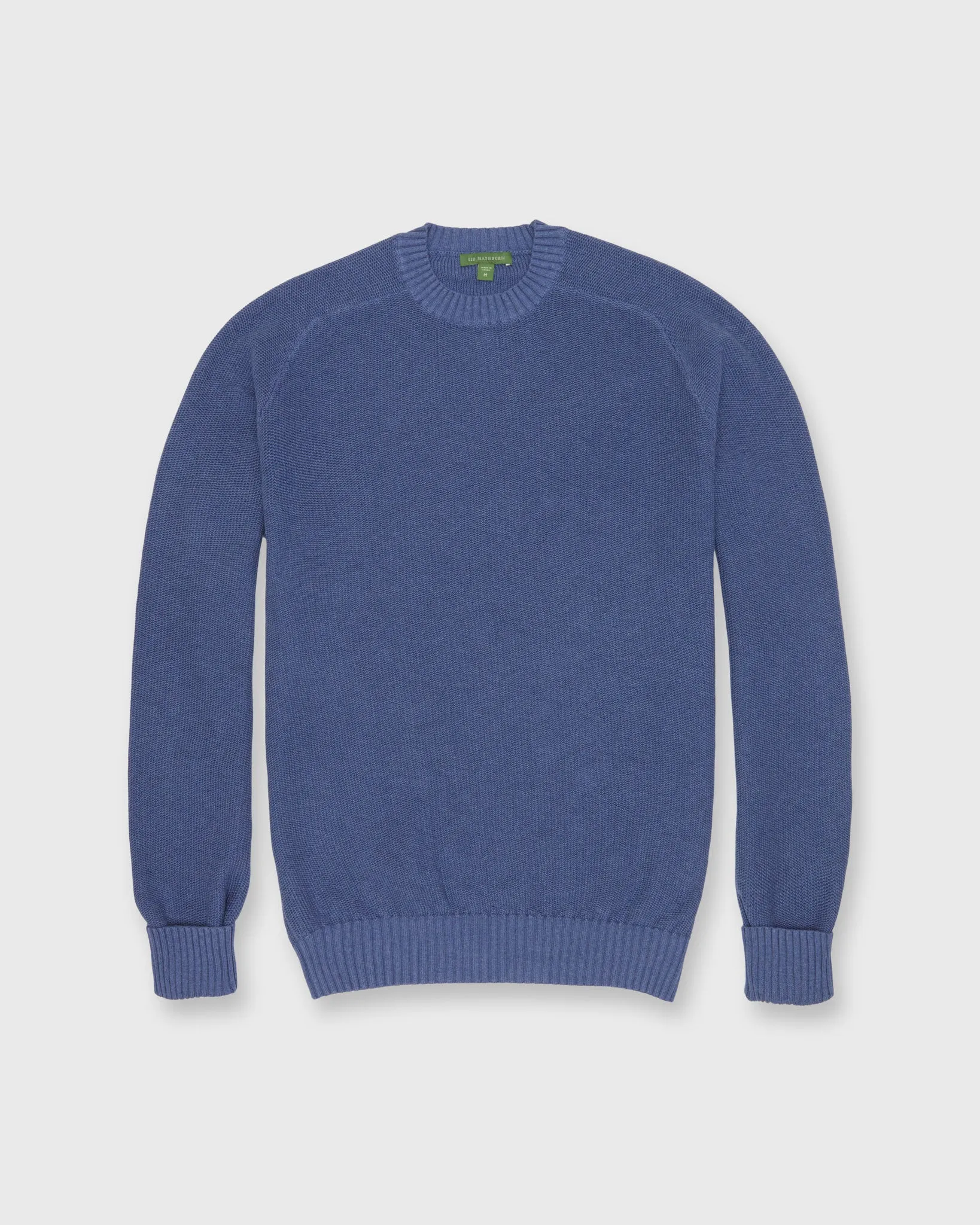 Lightweight Beach Crewneck Sweater in Heathered Ink Cotton/Linen sold by Mashburn