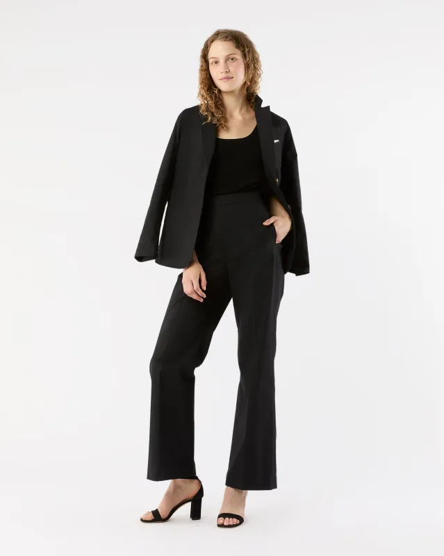 Hutton Pant in Black Stretch Canvas sold by Mashburn