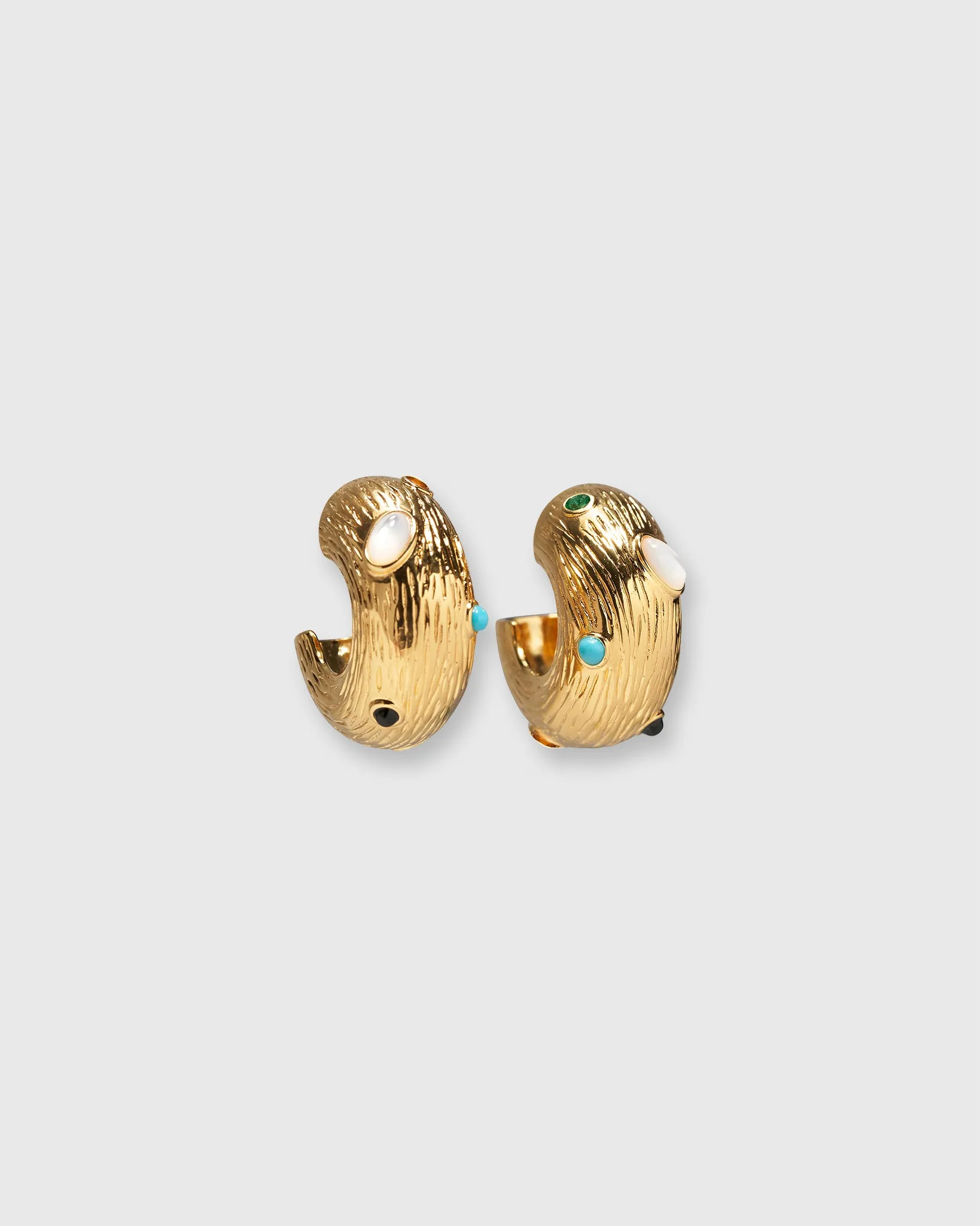 Kahlo Hoop Earrings in Gold sold by Mashburn