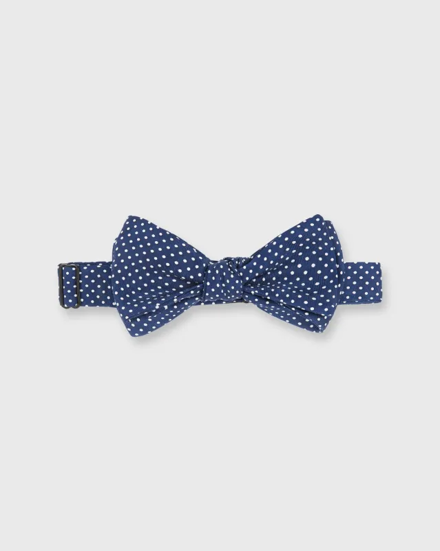 Silk Bow Tie in Navy Dot sold by Mashburn