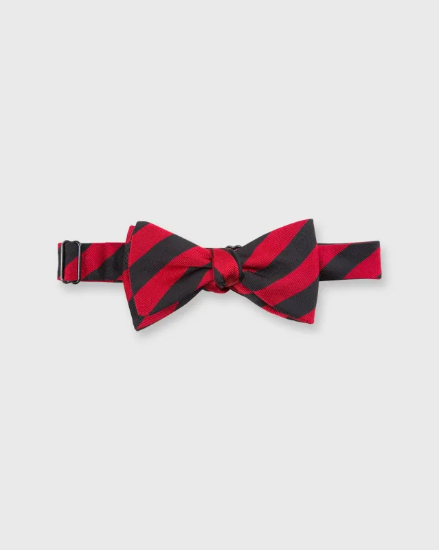Silk Bow Tie in Red/Black Stripe sold by Mashburn
