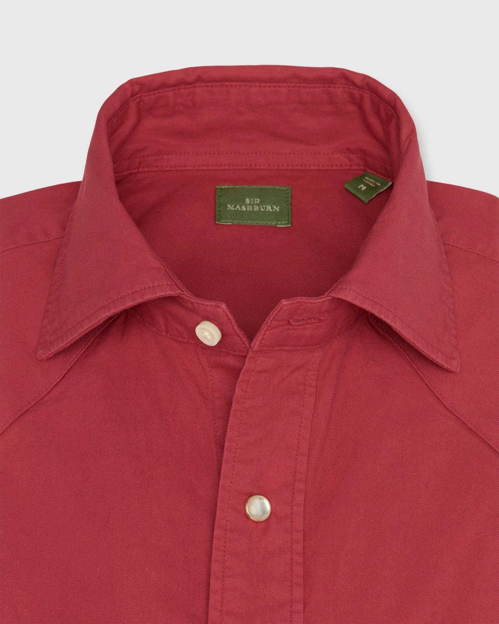Western Work Shirt in Red Lightweight Twill sold by Mashburn product image thumbnail 3