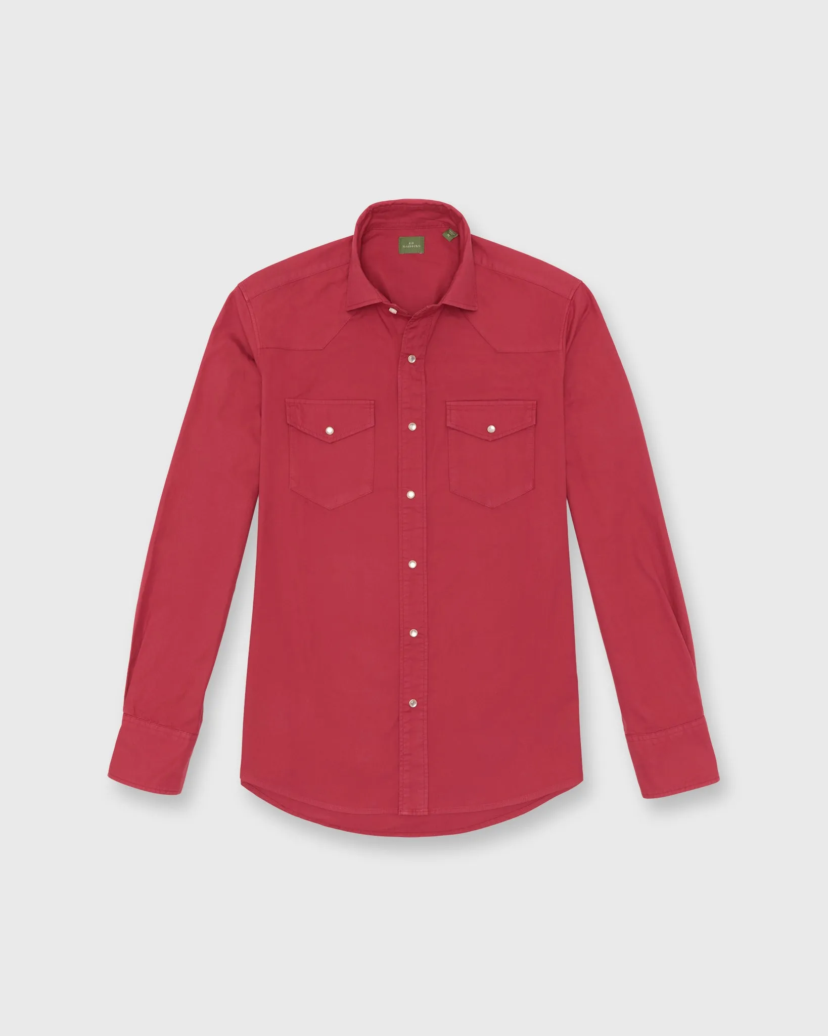 Western Work Shirt in Red Lightweight Twill sold by Mashburn product image thumbnail 2