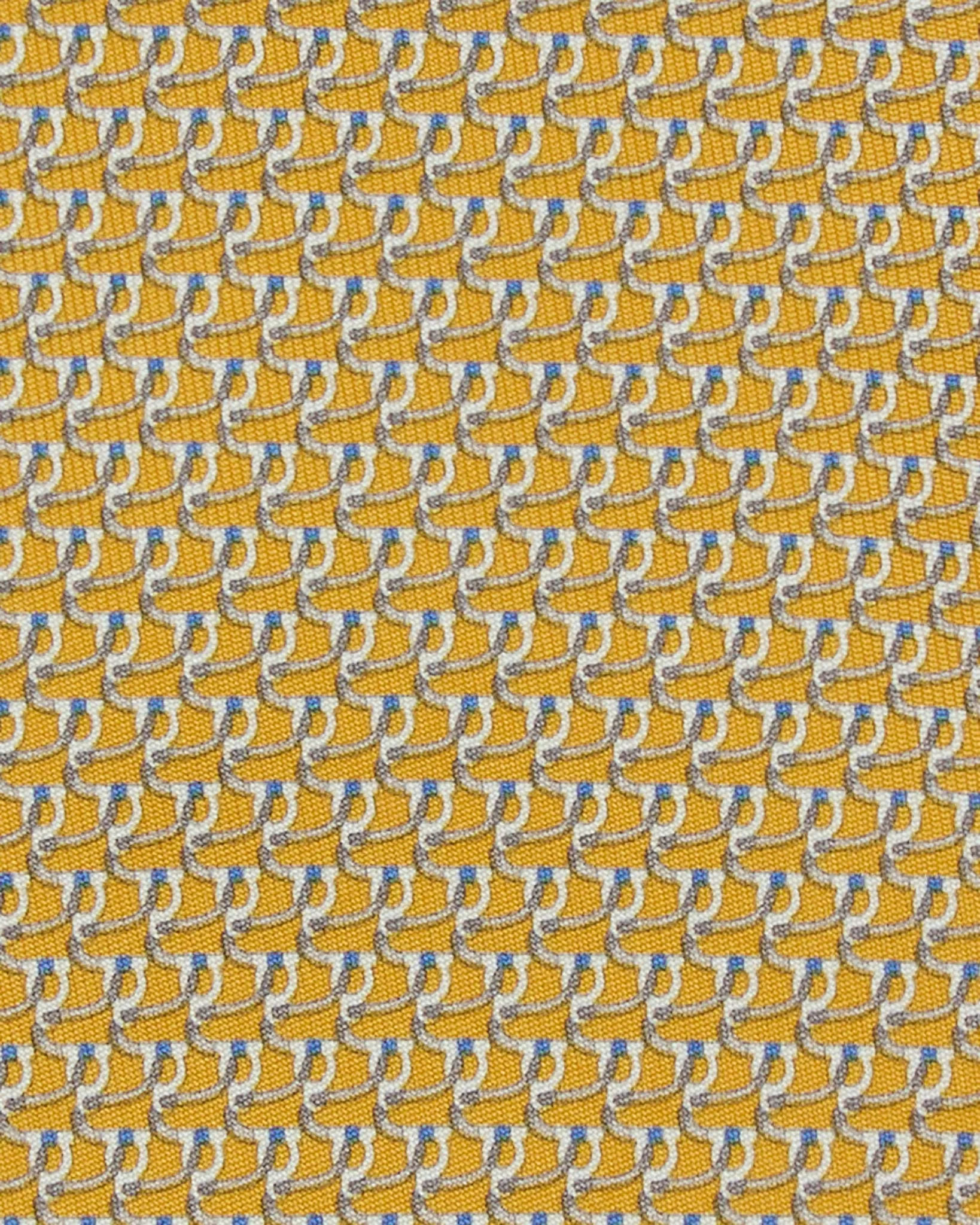 Silk Print Tie in Yellow Gancini Loop sold by Mashburn product image thumbnail 2