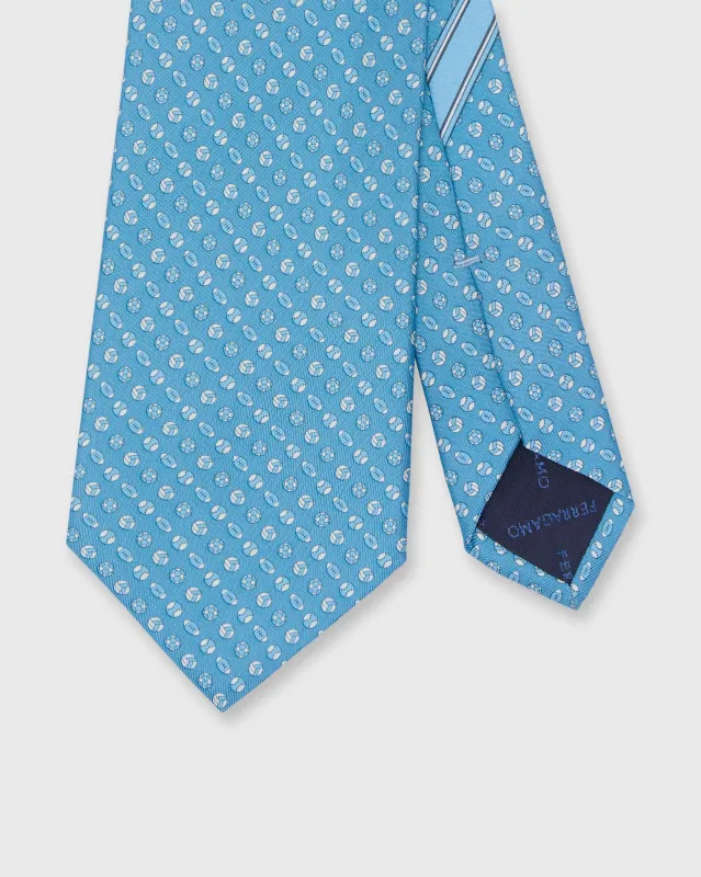 Silk Print Tie in Blue Sport sold by Mashburn
