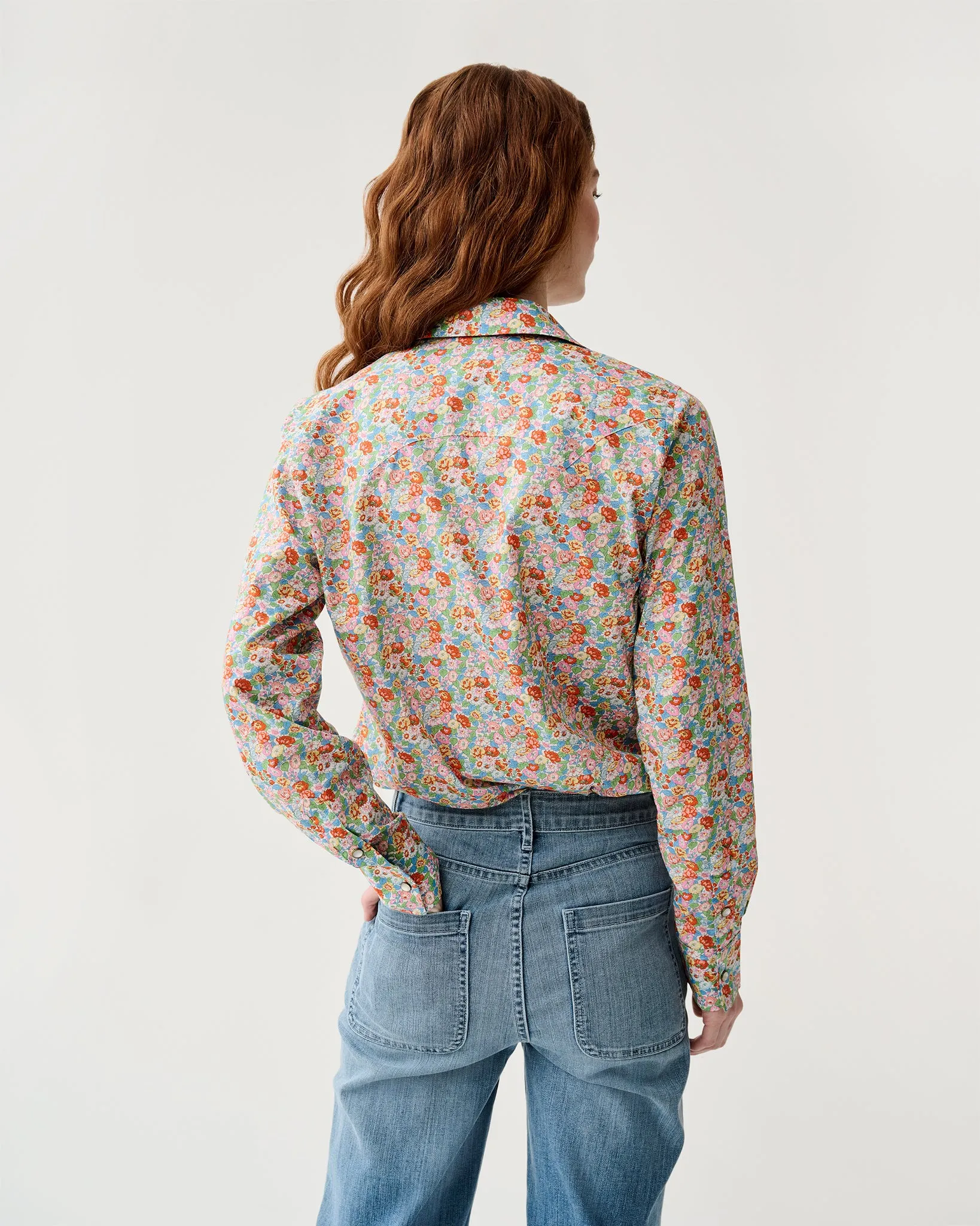 Western Shirt in Multi Leontyne Dream Liberty Fabric sold by Mashburn product image thumbnail 4