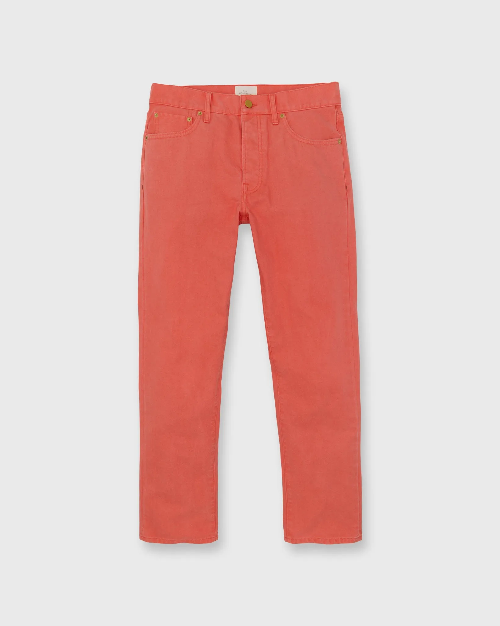 Slim Straight 5-Pocket Pant in Coral Canvas sold by Mashburn product image thumbnail 2