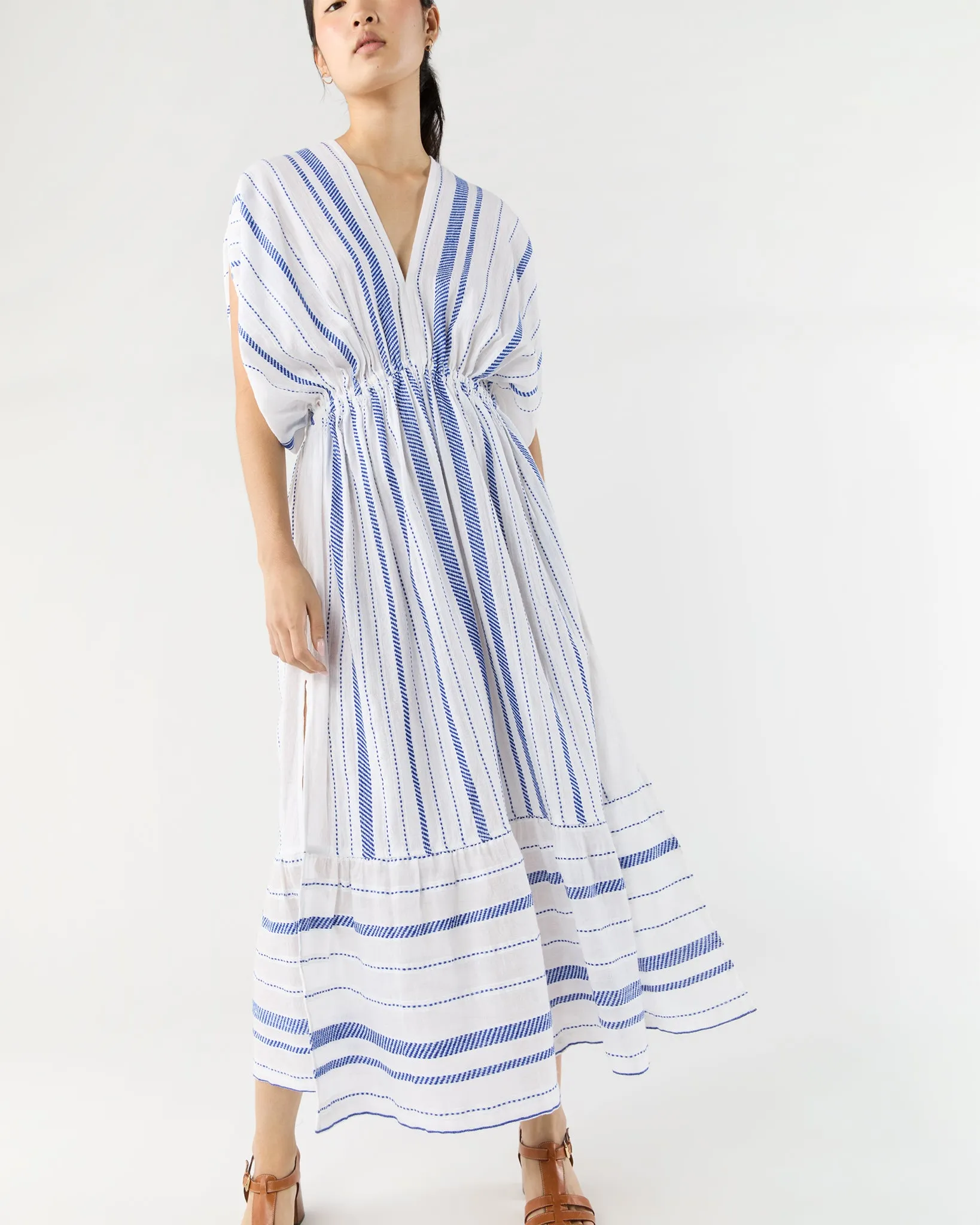 Leila Plunge Dress in Tiki Azure sold by Mashburn product image thumbnail 3