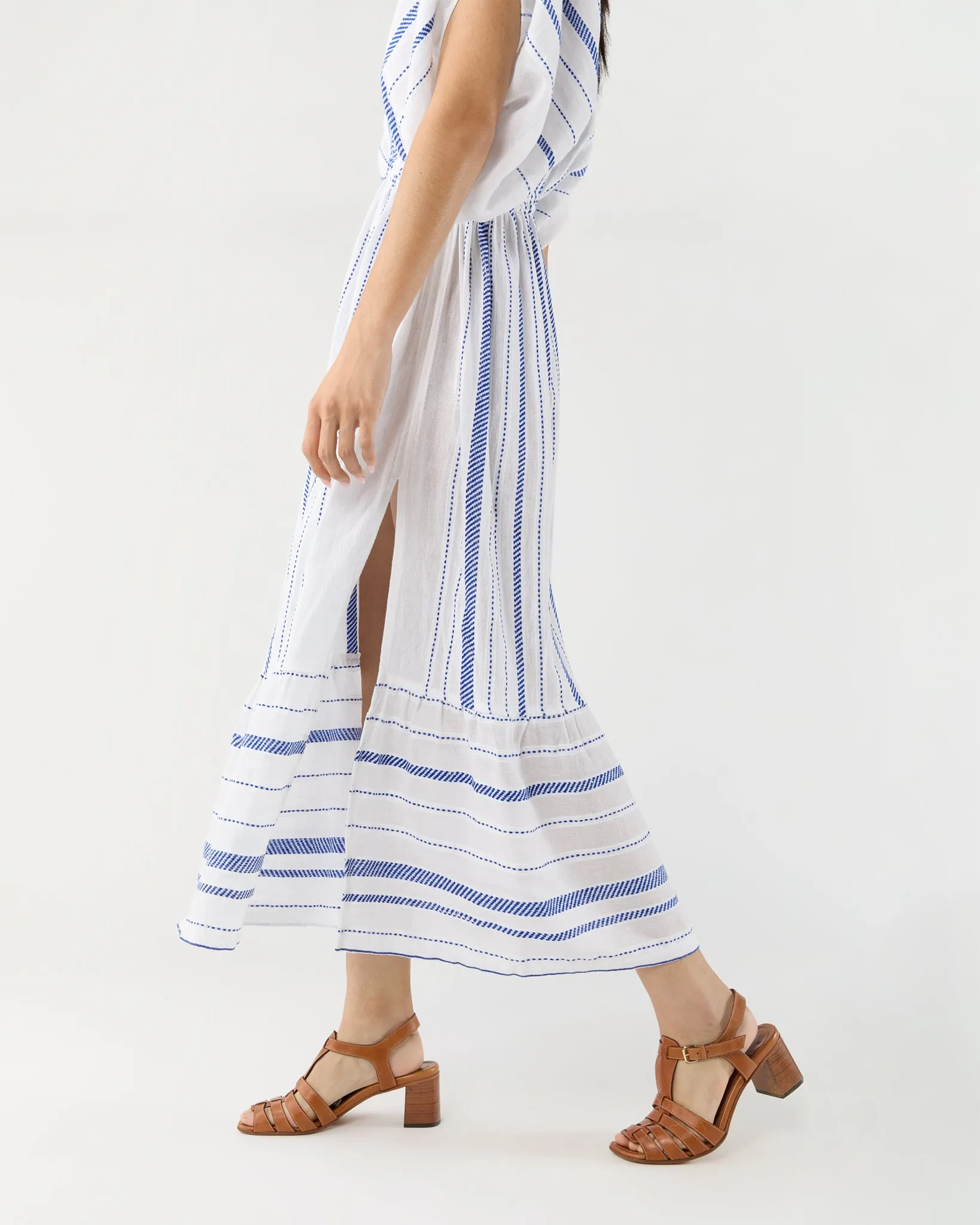 Leila Plunge Dress in Tiki Azure sold by Mashburn product image thumbnail 4