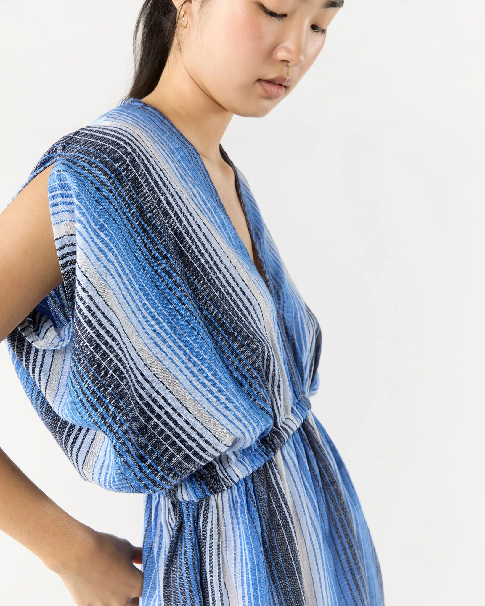 Alem Plunge Dress in Feven Blue sold by Mashburn product image thumbnail 2