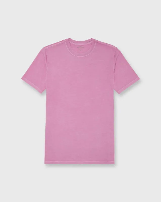 Short-Sleeved Tee in Pink Pima Cotton made by Mashburn