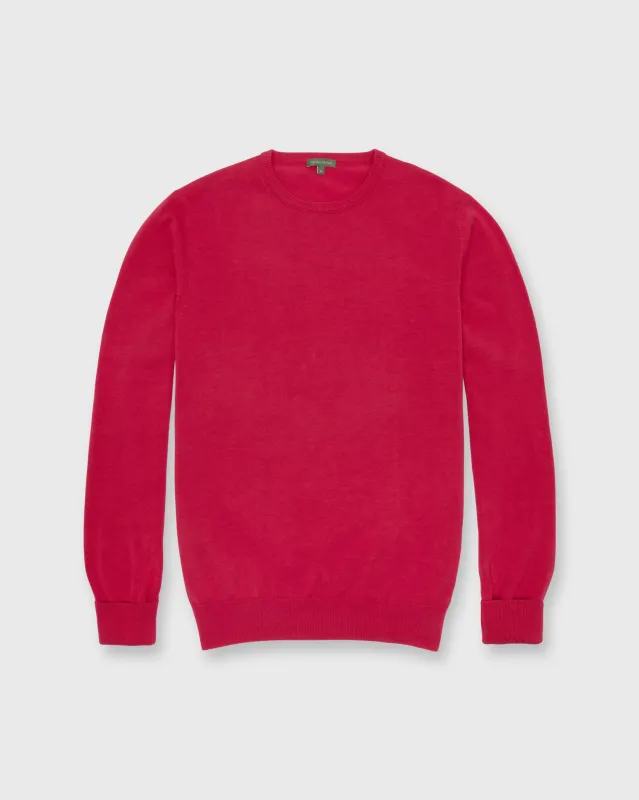 Crewneck Sweater in Berry Cotton made by Sid Mashburn