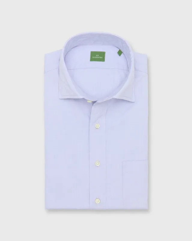 Spread Collar Sport Shirt in Lavender End-On-End made by Sid Mashburn