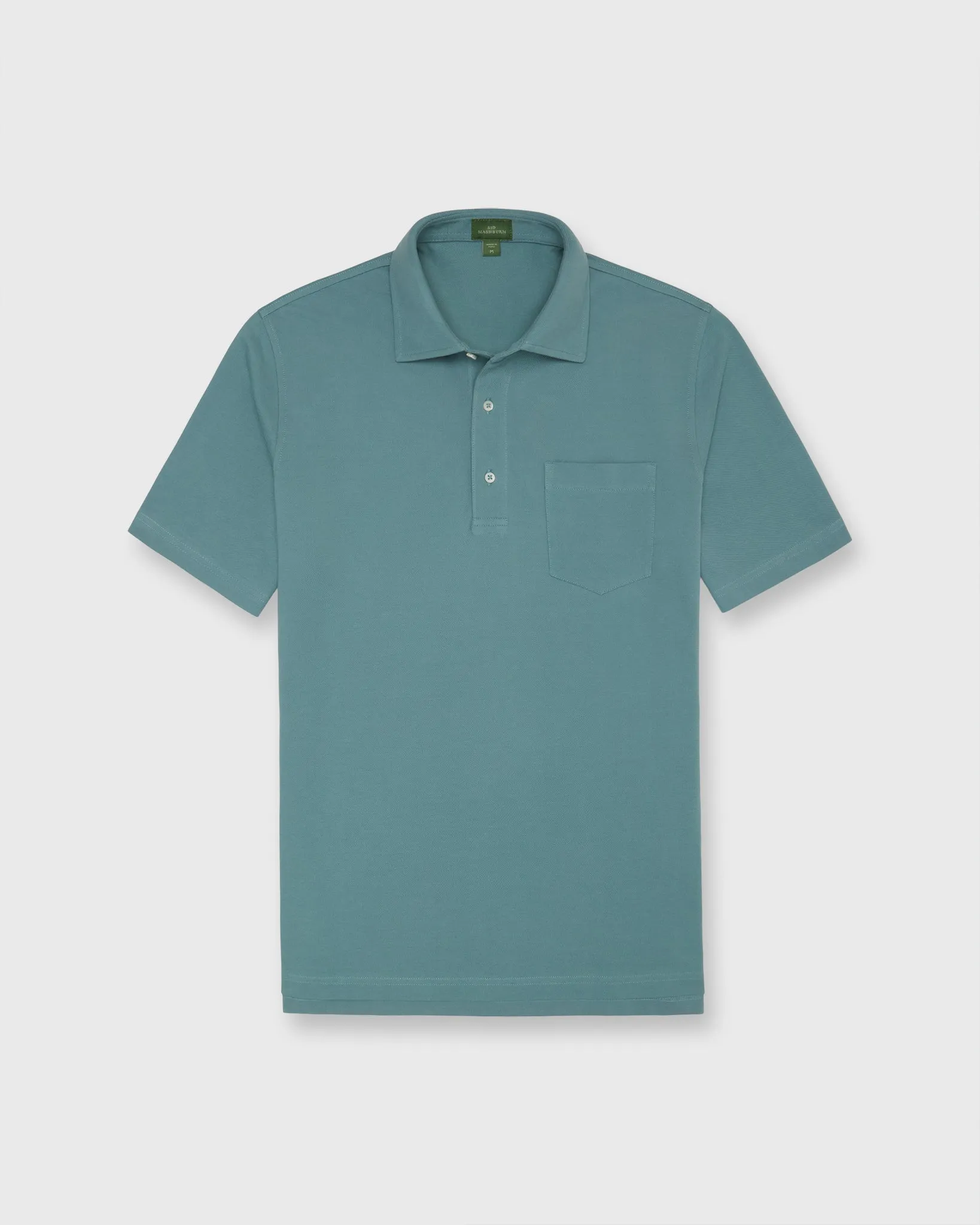 Short-Sleeved Polo in River Pima Pique sold by Mashburn