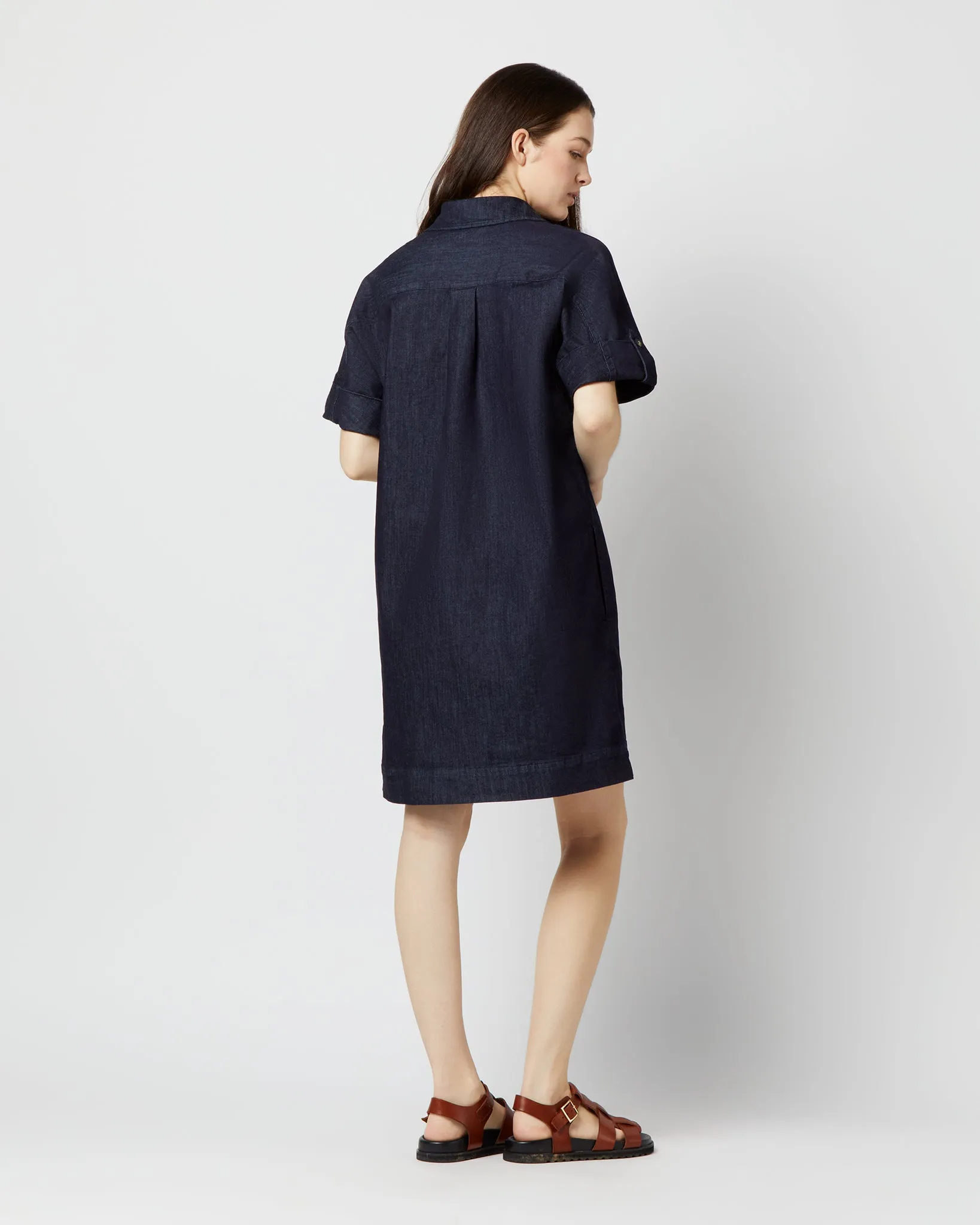 Molly Dress in Indigo Stretch Denim sold by Mashburn product image thumbnail 5