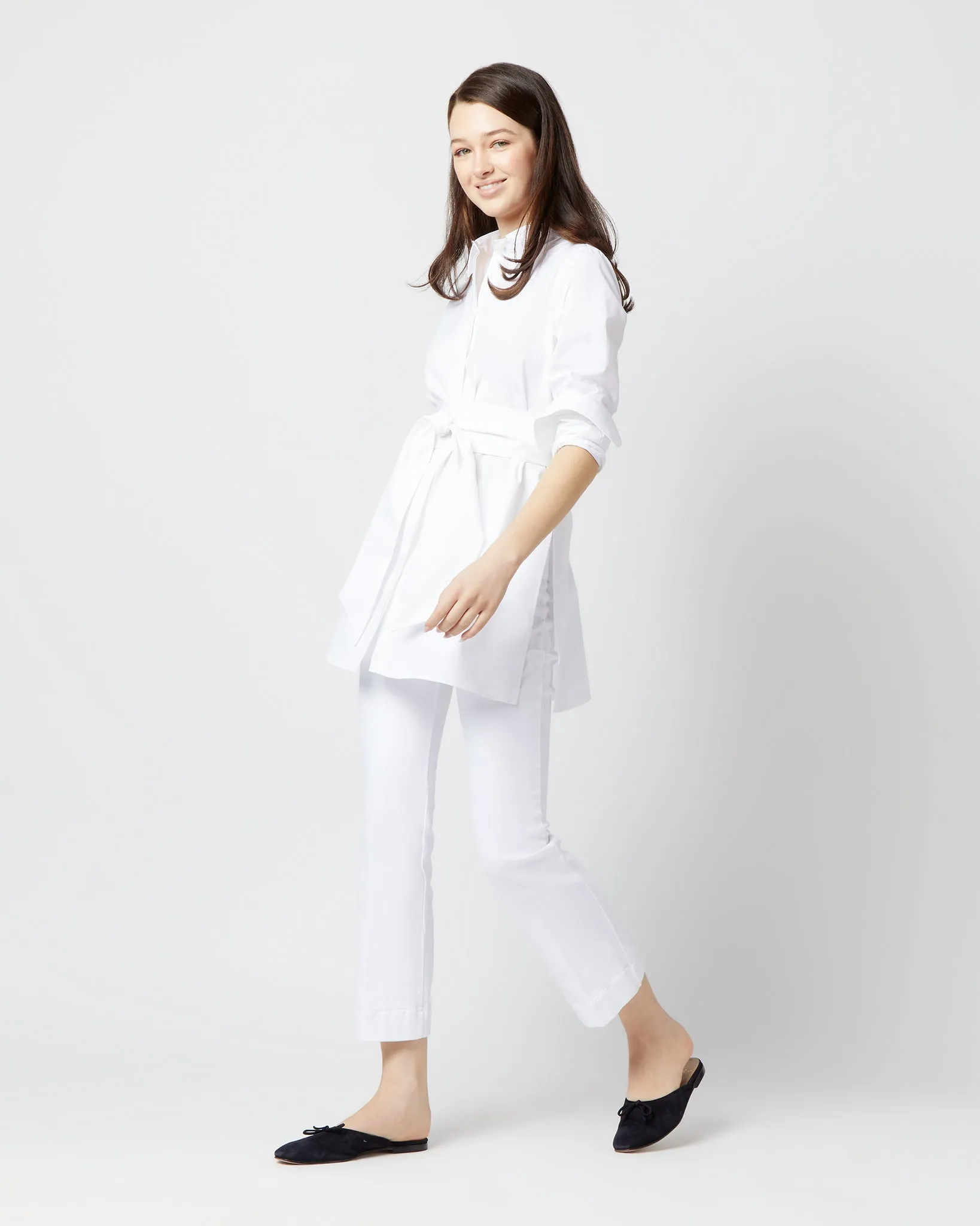 Gabrielle Tie Tunic in White Poplin sold by Mashburn product image thumbnail 5