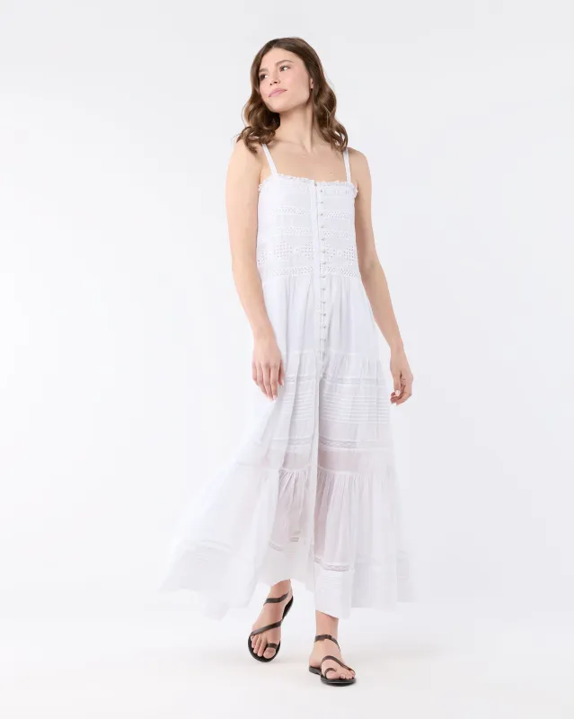 Divine Dress in White sold by Mashburn