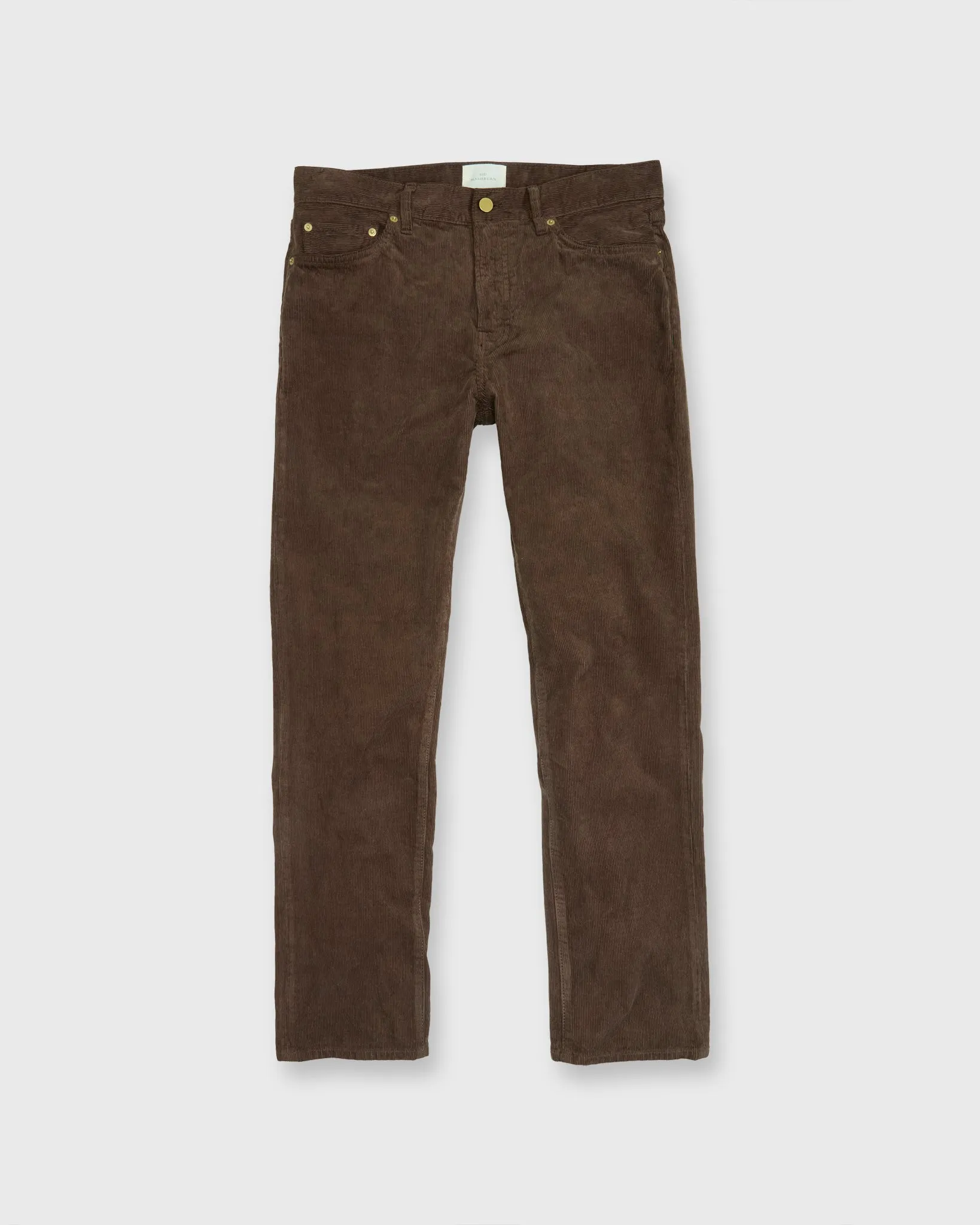 Slim Straight 5-Pocket Pant in Chocolate Garment-Dyed Corduroy sold by Mashburn product image thumbnail 3