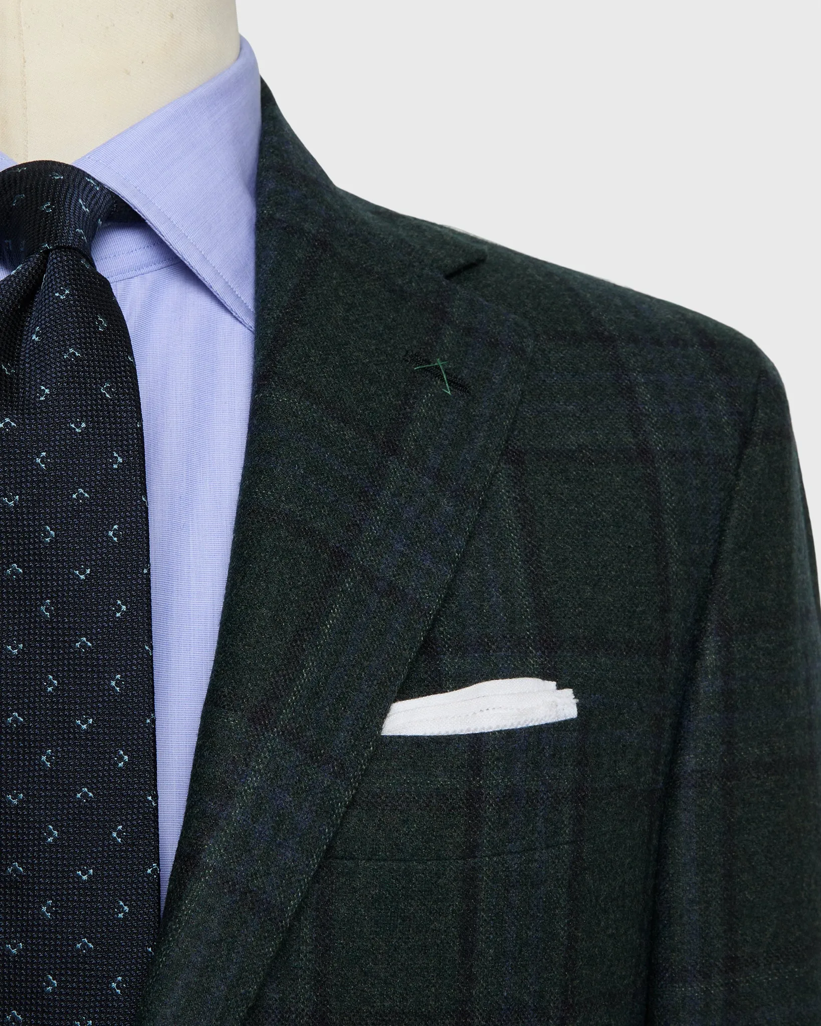 Virgil No. 4 Suit in Spruce/Navy Plaid Flannel sold by Mashburn product image thumbnail 2