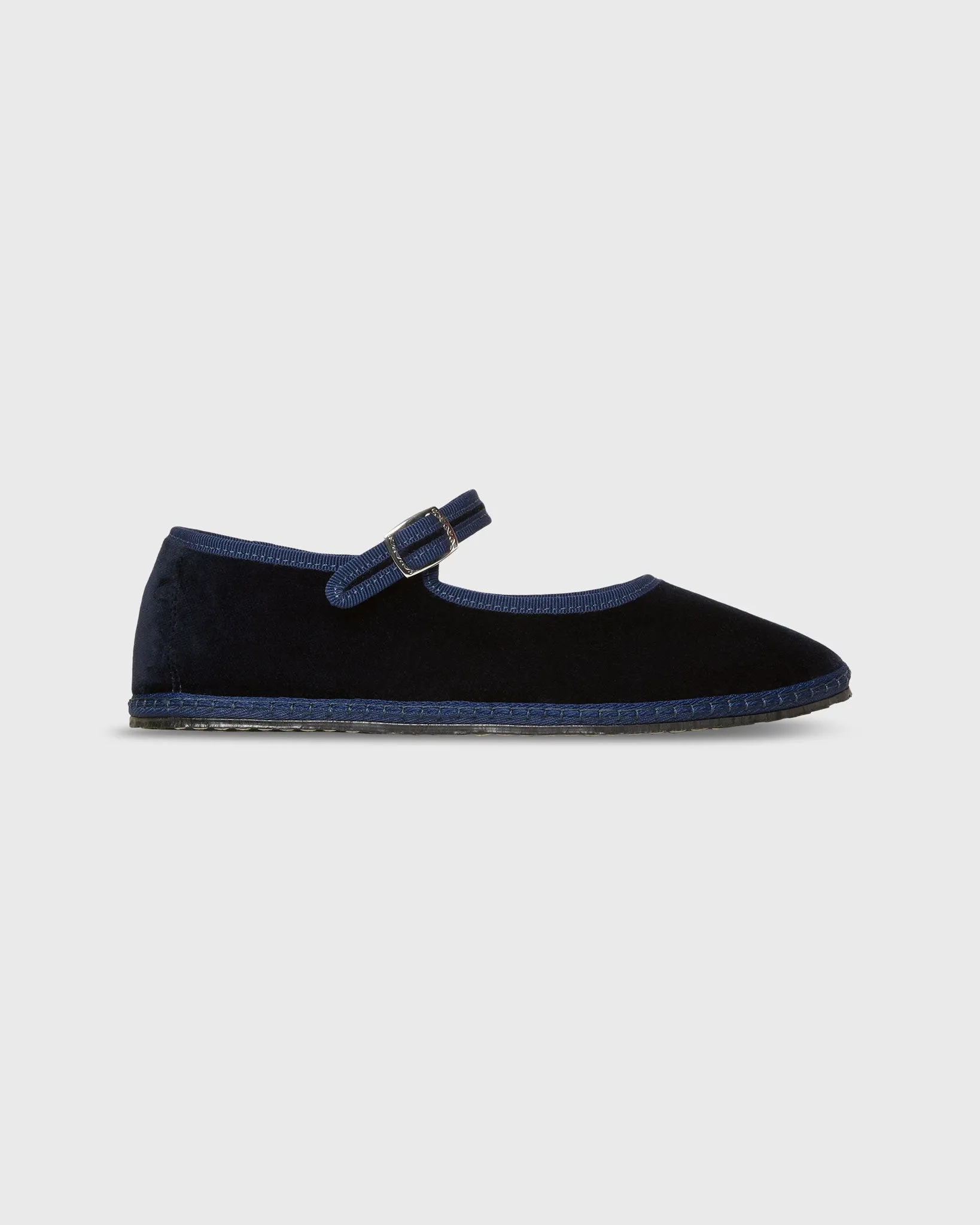 Mary Jane Slippers in Blue sold by Mashburn