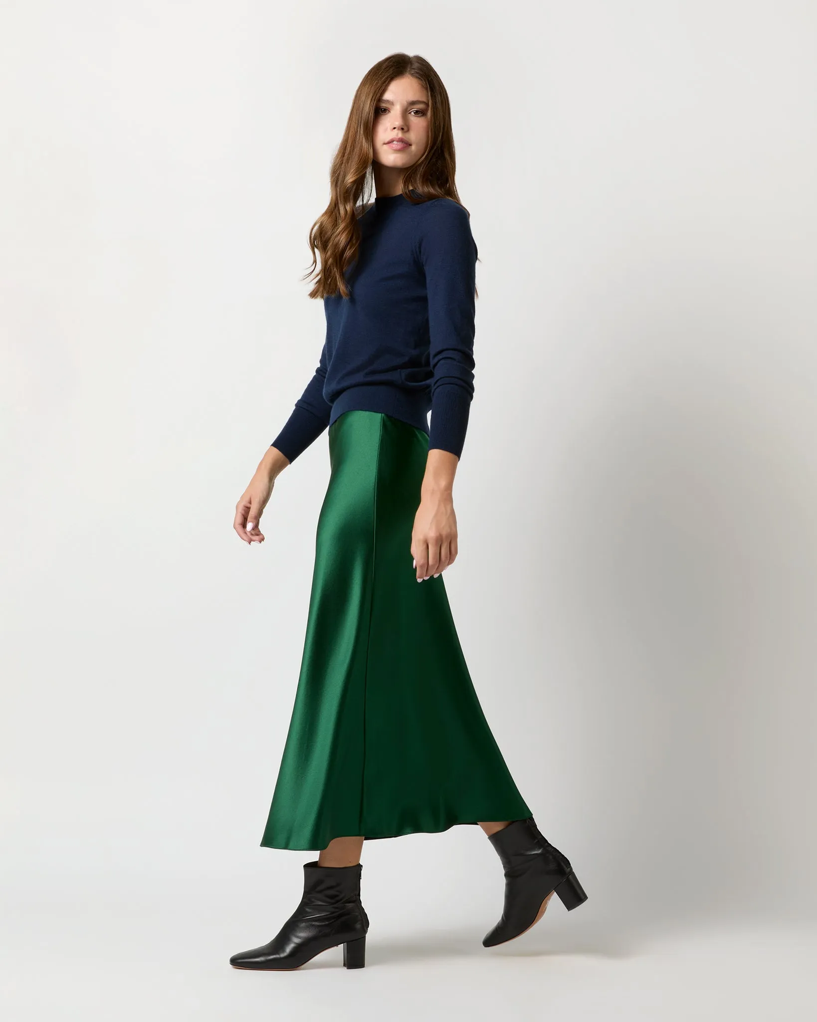 Mare Skirt in Forest Silk Charmeuse sold by Mashburn product image thumbnail 4