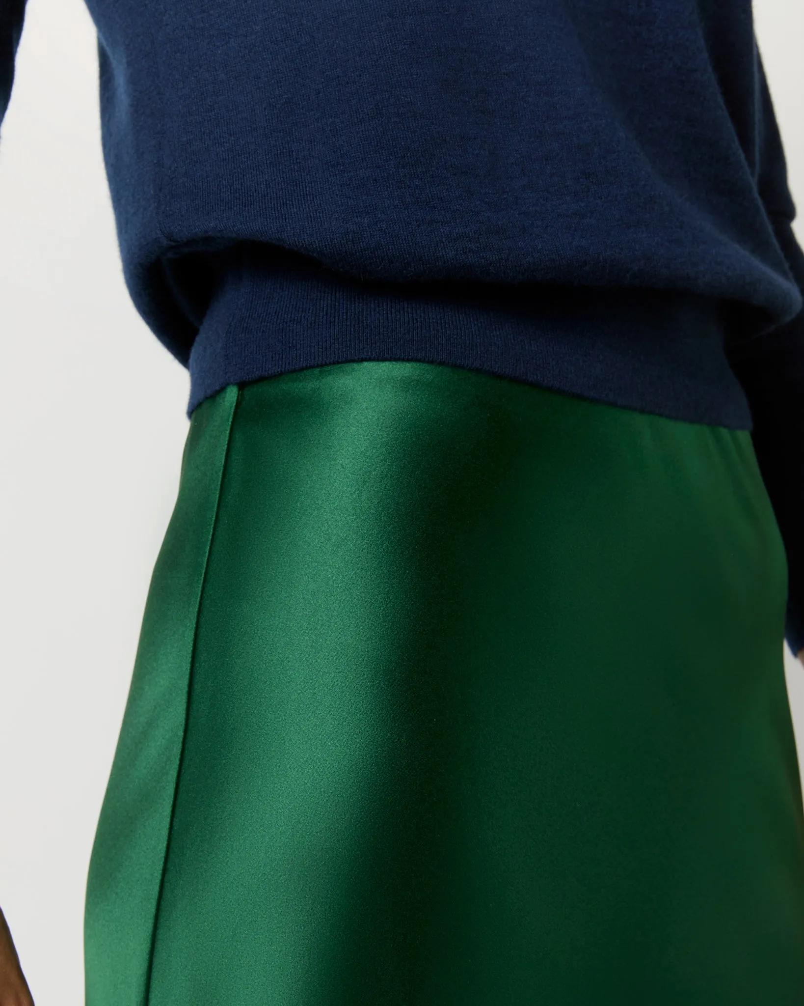 Mare Skirt in Forest Silk Charmeuse sold by Mashburn product image thumbnail 2