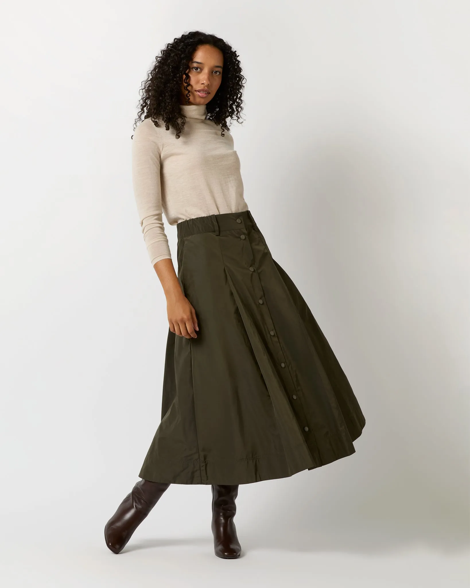 Nelly Skirt in Military sold by Mashburn