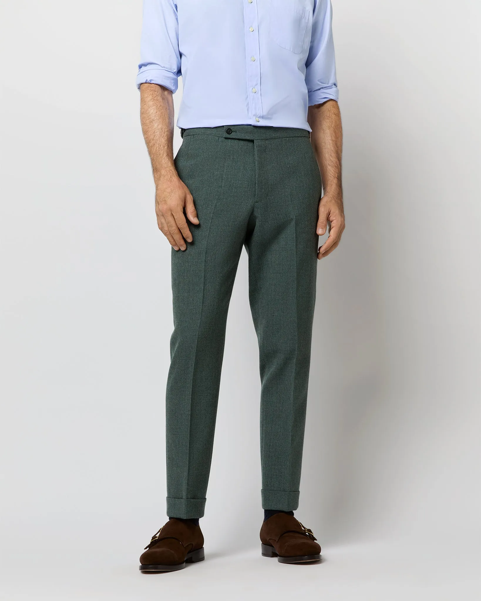 Side-Tab Dress Trouser in Meadow Country Cloth sold by Mashburn product image thumbnail 2