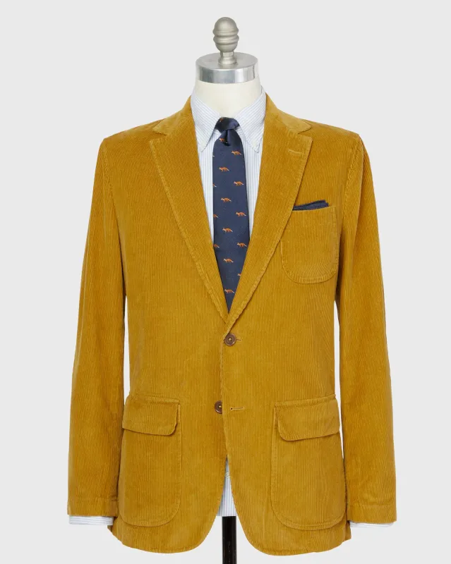 Butcher Jacket in Goldenrod Corduroy made by Sid Mashburn
