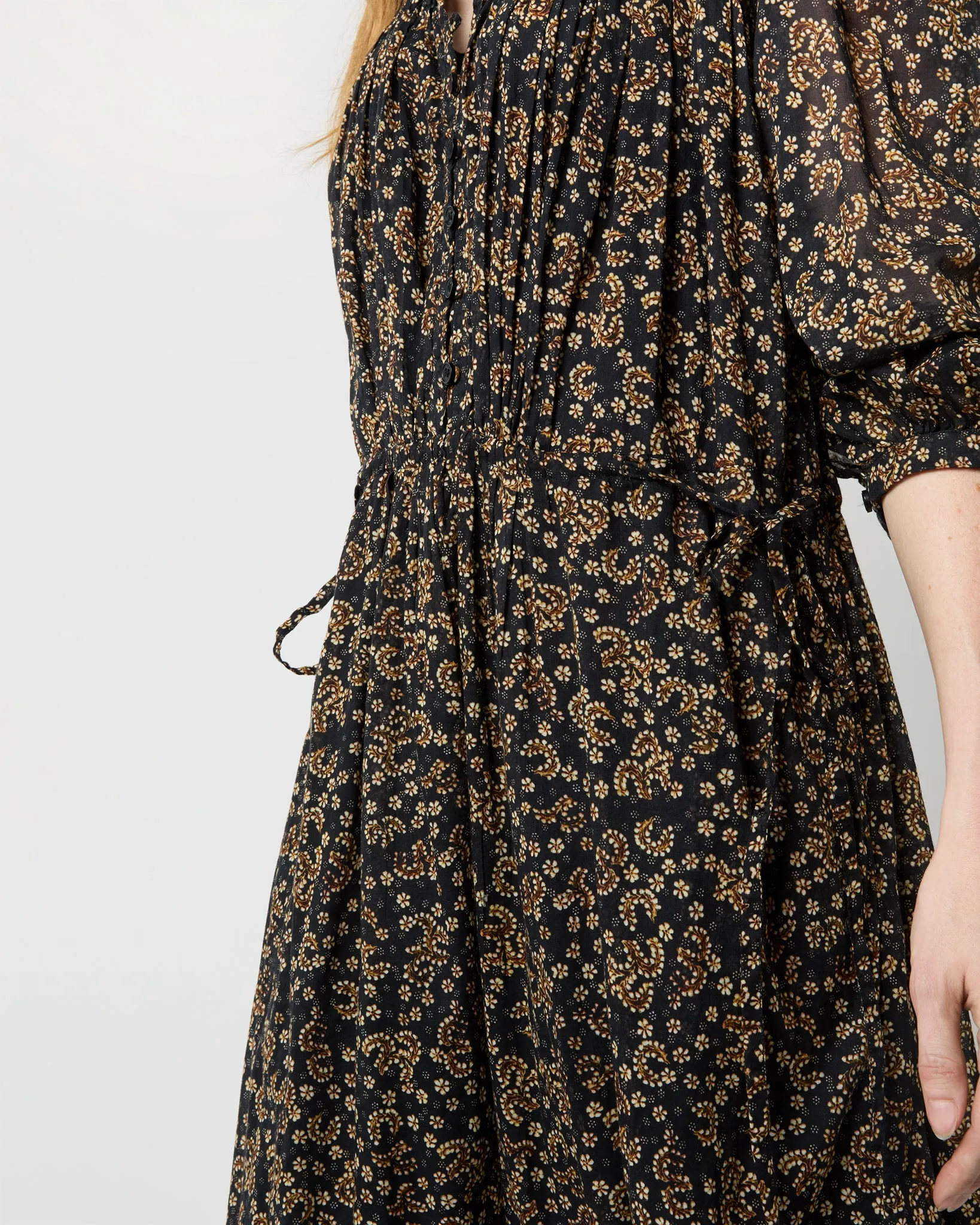 Dalida Dress in Black/Ochre sold by Mashburn product image thumbnail 4