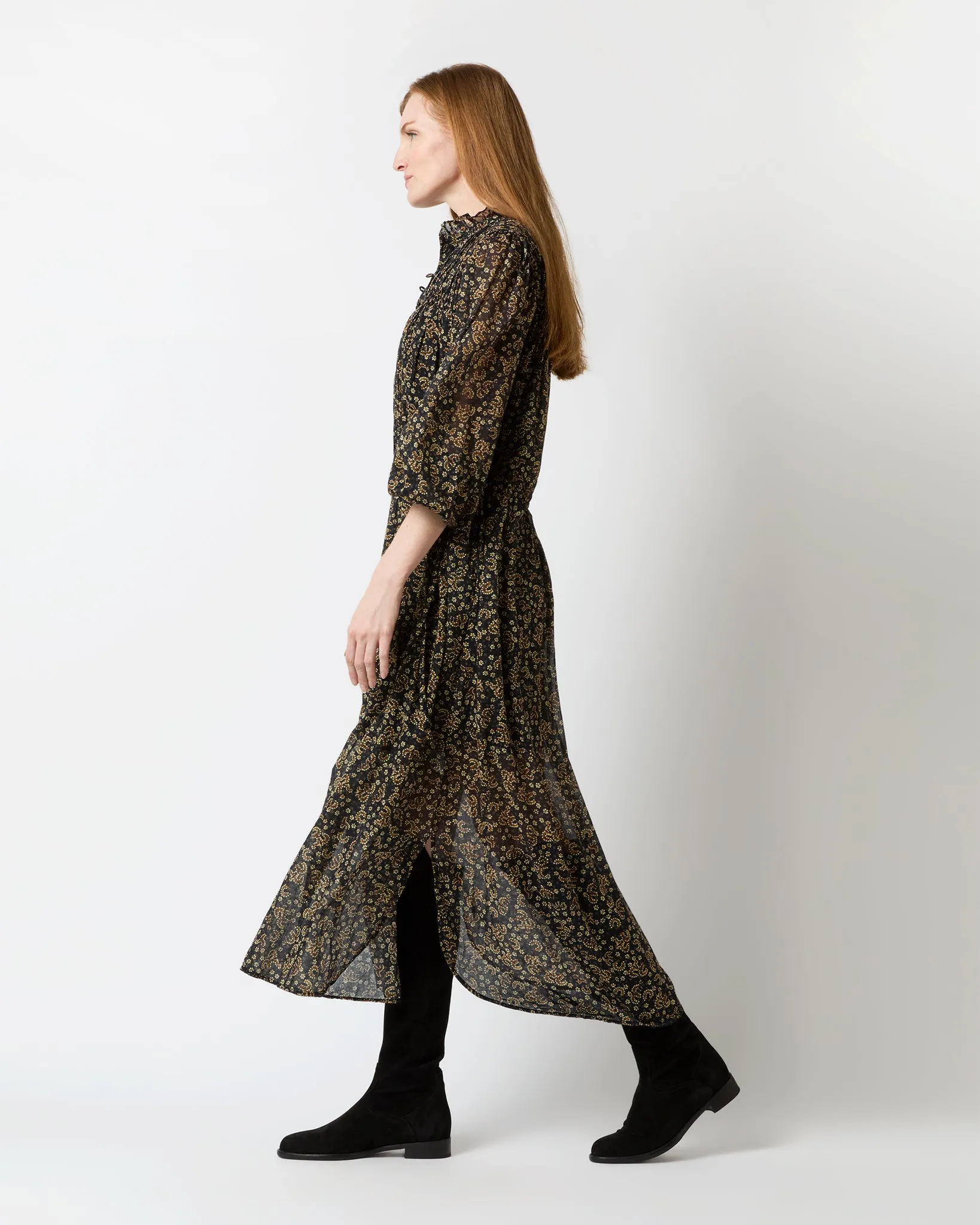 Dalida Dress in Black/Ochre sold by Mashburn product image thumbnail 3