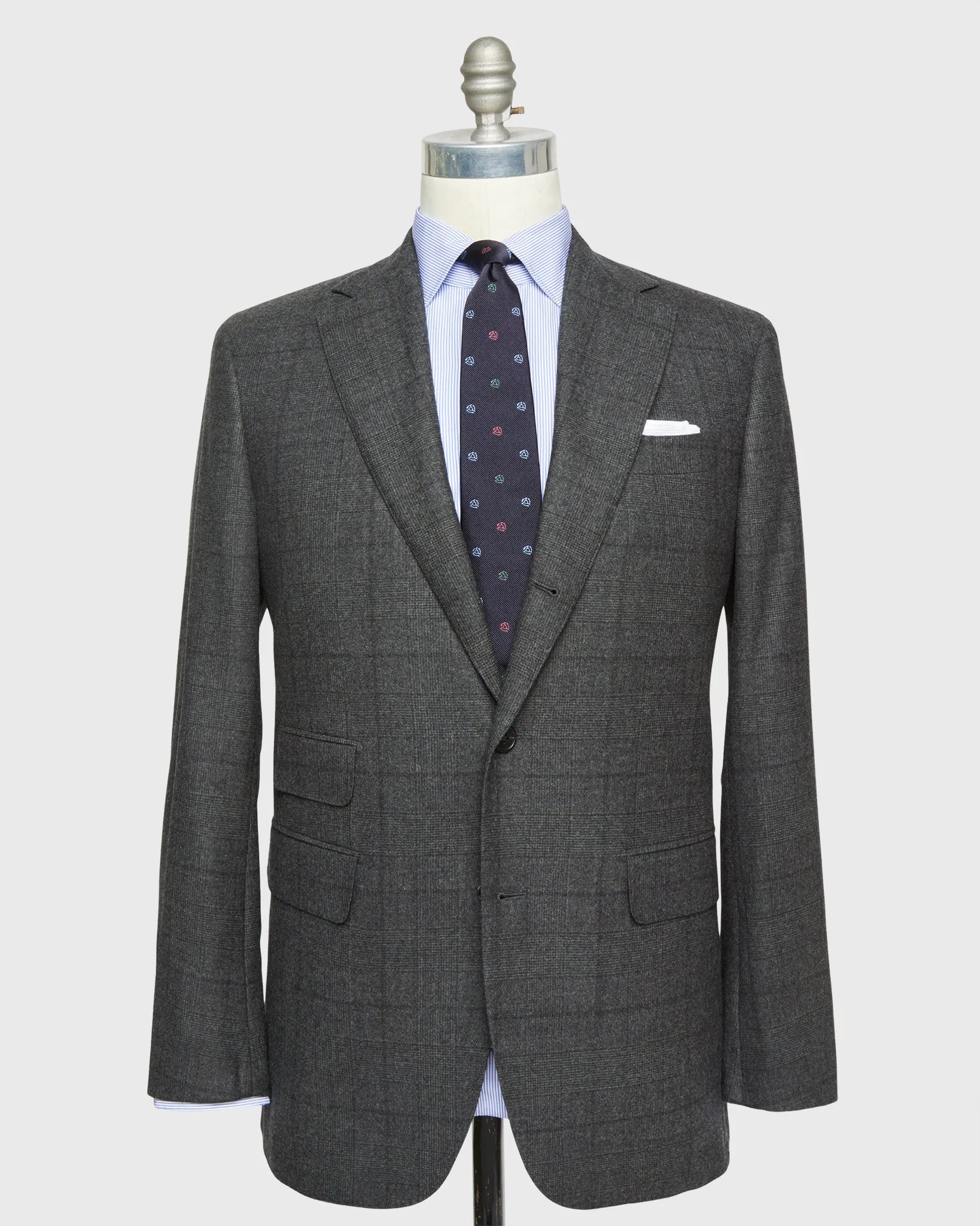 Virgil No. 2 Suit in Charcoal Glen Plaid Flannel sold by Mashburn