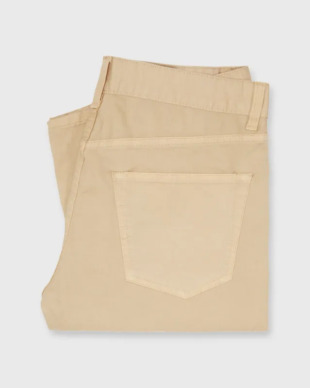 Slim Straight 5-Pocket Pant in Khaki Twill sold by Mashburn