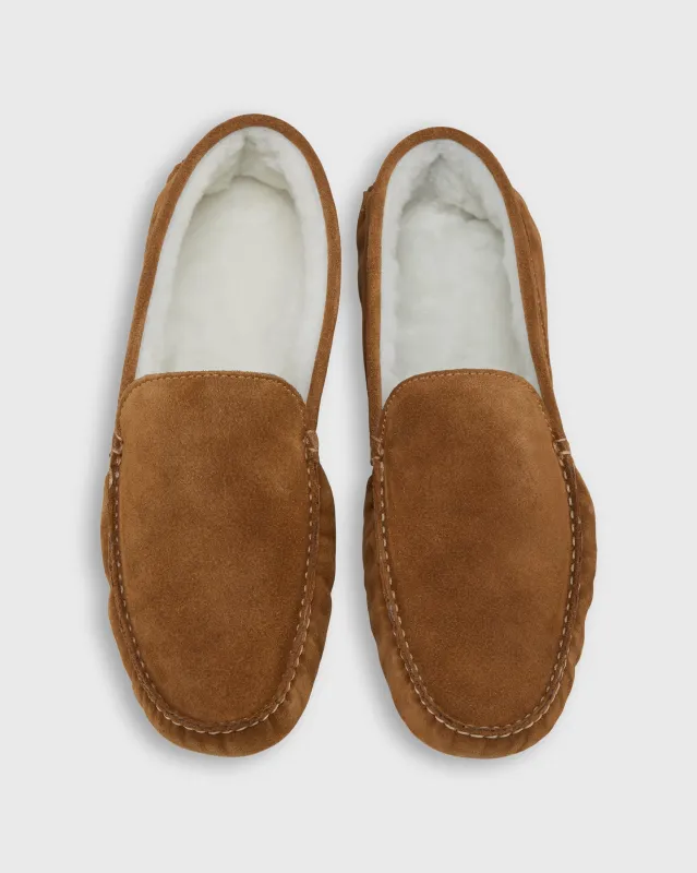 House Slippers in Sand Suede sold by Mashburn